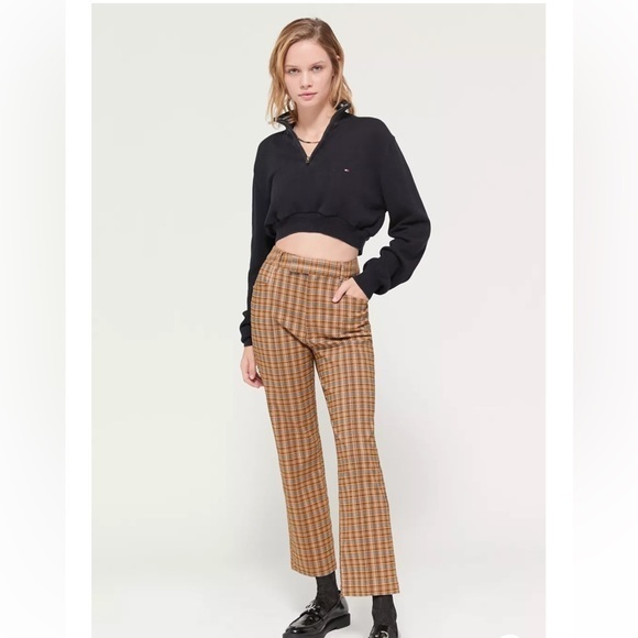 Urban Outfitters Pants - URBAN Outfitters Mensy Plaid Straight Leg Trouser Pants Brown Black size 2